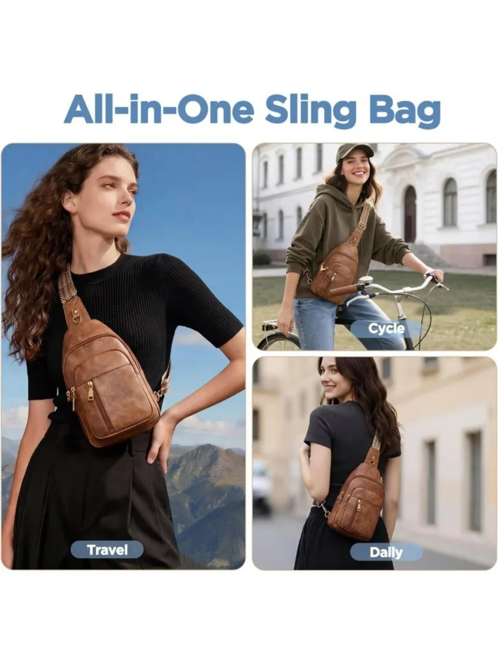 Anti-Theft RFID Crossbody Bag for Women | Travel Purse with 4 Slots & 6 Pockets